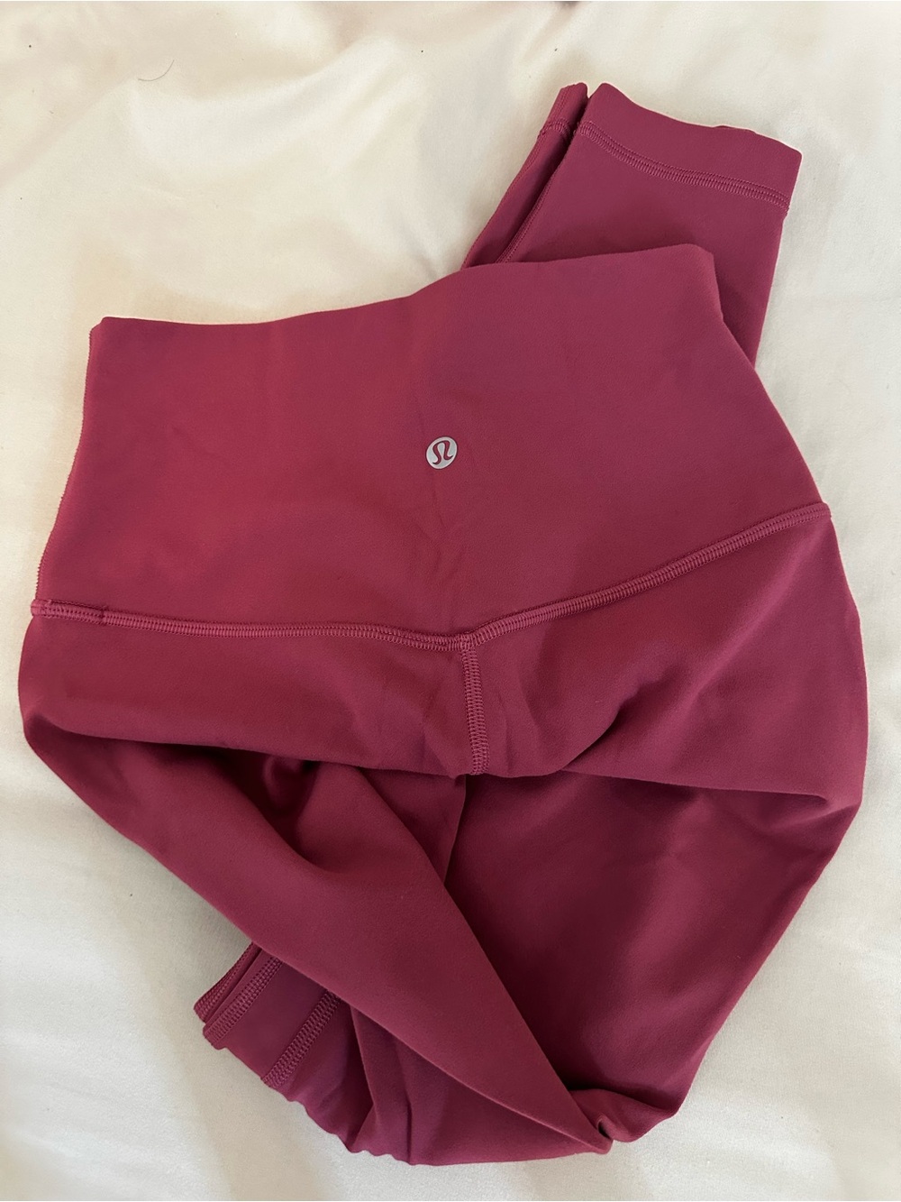 Lululemon High-Rise Leggings in washed mauve